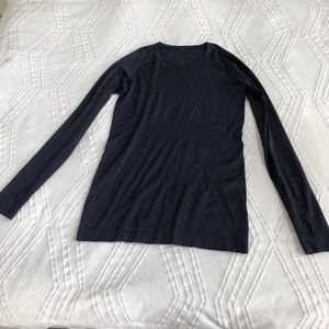 Lululemon Navy Long Sleeve Layering Shirt